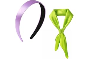 FANCHEER Purple Headband and Green Scarf for Women Halloween Costume Accessories for Daphne
