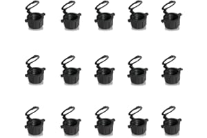 Mapleza Racing Vent Caps- for 5.5 Gallon VP Jug Can, Black Top Hat- Plastic, 24mm (Pack of 15)