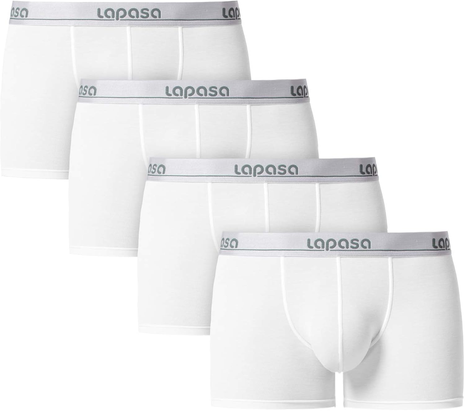 Lapasa Men's Modal Boxer Briefs Bulge Enhancing Pouch Trunk Underwear