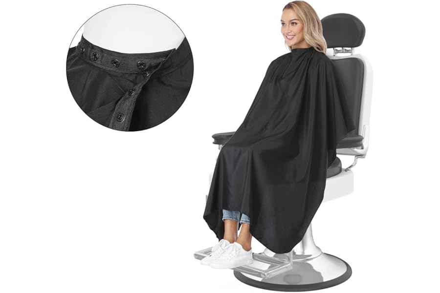 Professional Salon Barber Cape for Men/Women – Hairdressing Waterproof Hair Cutting Cape with Adjustable Snap Closure,Salon Equipment for Hair Stylist and Home Use