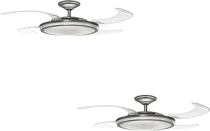 Set Of Two No 59085 Fanaway Retractable Blade 48 In Downrod