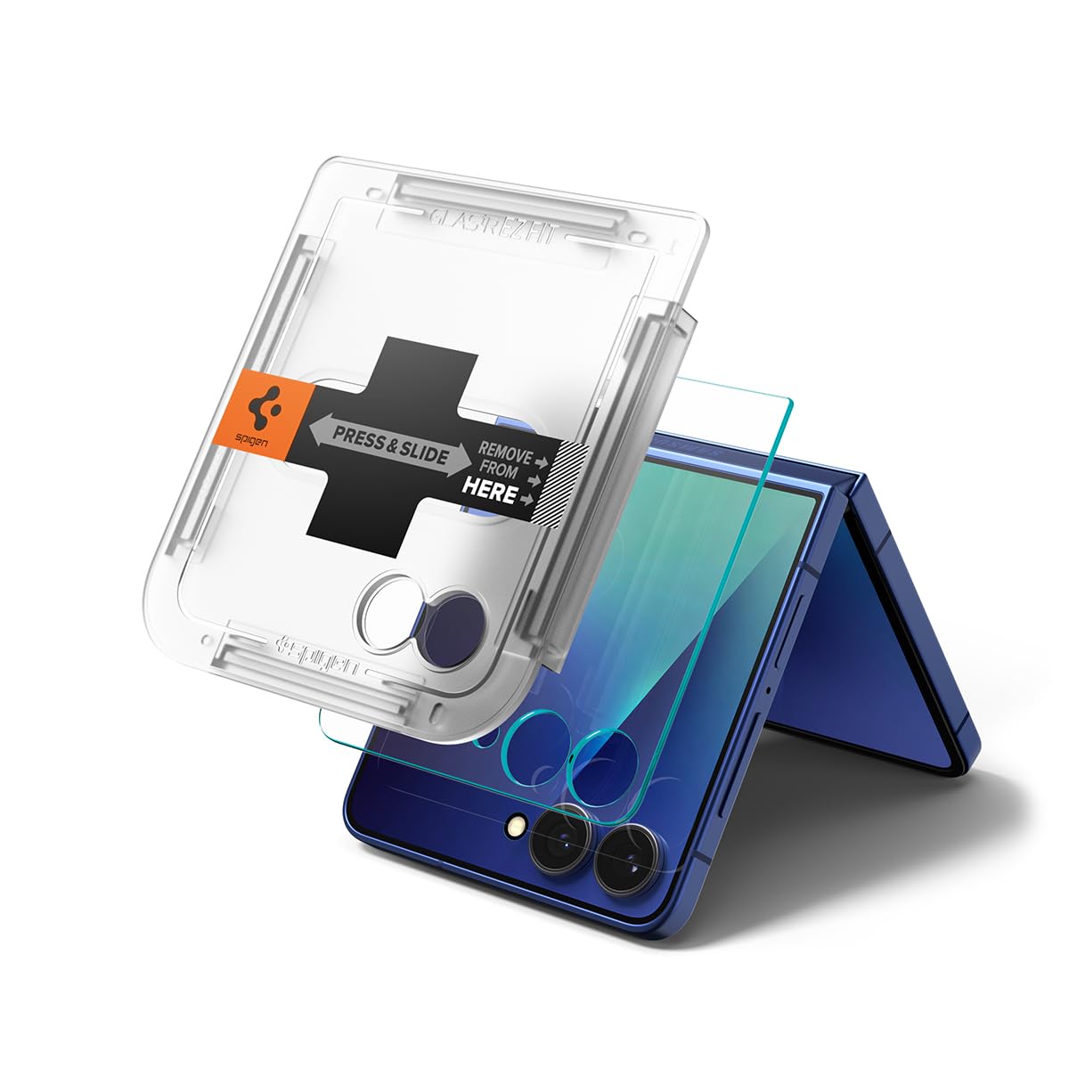 Spigen Tempered Glass Screen Protector [GlasTR EZ FIT] designed for Galaxy Z Flip 7 [Case Friendly] - 2 Pack