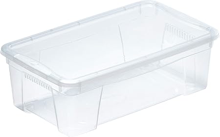 M Home Caja de Almacenaje 2 5.7 l, Translúcido, 35x21x12 cm: Amazon.es: Hogar
