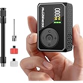 MEGAWHEELS Mini Bike Pump, 25s Fast Inflate Electric Mini Bike Tire Pump with Gauge, 150PSI Portable Bike Pump with Presta and Schrader Valve for City Bike, Road Bike, Mountain Bike, Motorcycle