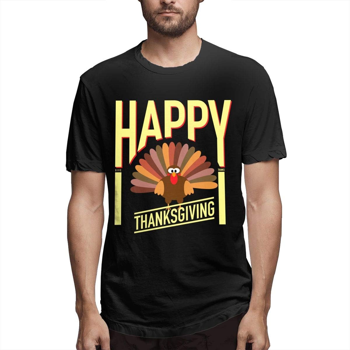 Happy Thanksgiving Everyone Turkey Men's Tee Tops Plus Size