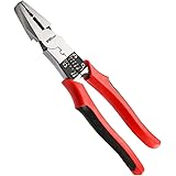 YIYITOOLS Lineman's Pliers, Combination Pliers with Wire Stripper/Crimper/Cutter Function, Heavy Duty Side Cutting High-Lever