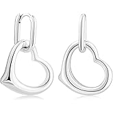 KOSE 14K Gold Silver Post Lightweight Huggie Hoop Earrings Drop and Dangle Earrings for women Gold and White Gold Plating