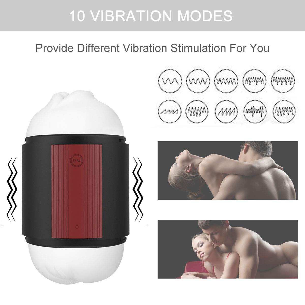 Male Masturbators Vibrating Masturbation Cup,Tracy\'s Dog 3D Adult Realistic Pussy Stroker with 10 Vibration Modes,Vagina Masturbator Sex Toys for Men,Double-ended Entry