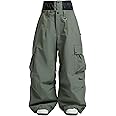 GSOU SNOW Women Men Ski Pants Snowboard Pants Super Baggy Snowboarding Loose Snow Sport Insulation Waterproof Windproof