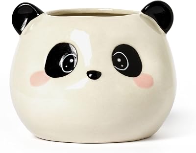 Legami Desk Friends Panda Ceramic Pen Holder 11.2 x 11.4 cm Hand Painted
