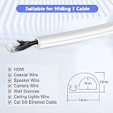 Zocipro 14x10mm Mini Cable Trunking 2M White Self Adhesive Wire Duct Cover view 2