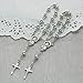 25 Pcs Mini Rosaries Silver Color Baptism with Silver Plated Accent Color - Communion Favors - Recuerditos Para Bautizo - Christening - Decenarios
