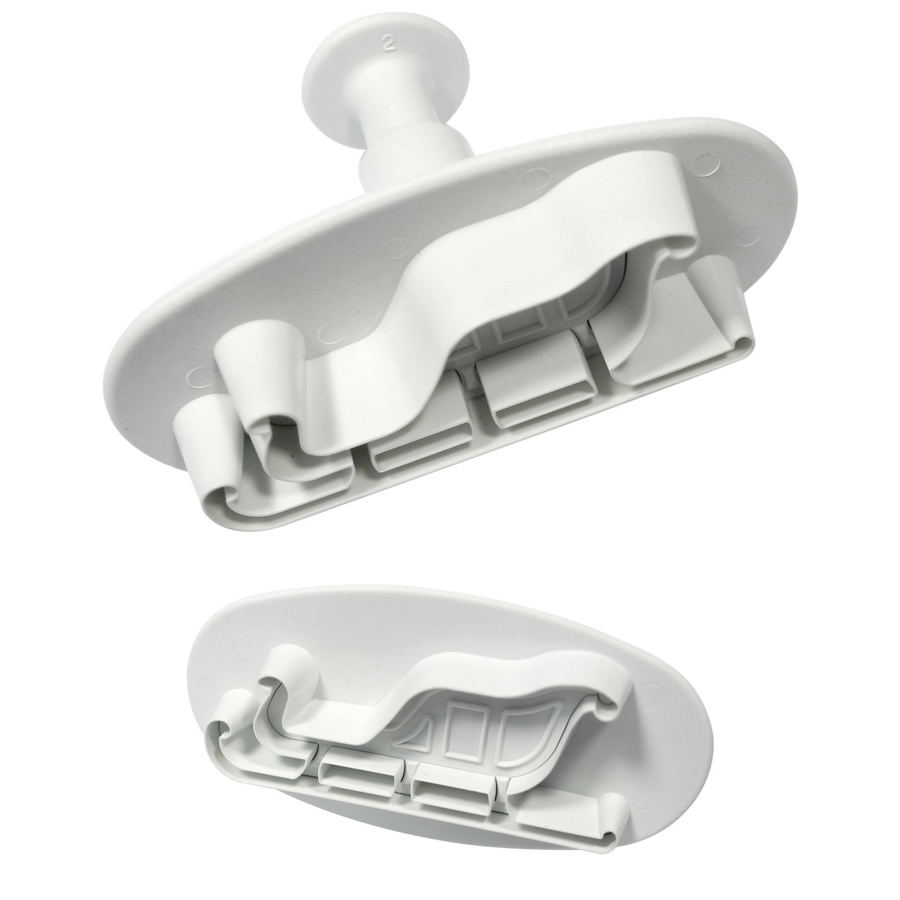 PME Sleigh Plunger Cutters, Small and Medium Sizes, Set of 2, White
