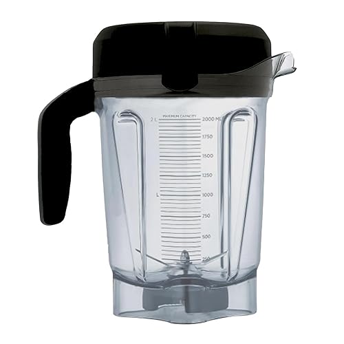 Blender Pitcher 64oz Low-Profile, Compatible with Vitamix 750 5000