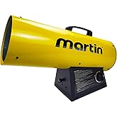 Martin MB150A Forced Air Heater - 150,000 BTU Propane Gas Portable Torpedo Heater for Construction; Jobsite LP Salamander for