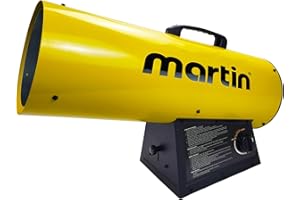 Martin MB150A Forced Air Heater - 150,000 BTU Propane Gas Portable Torpedo Heater for Construction; Jobsite LP Salamander for
