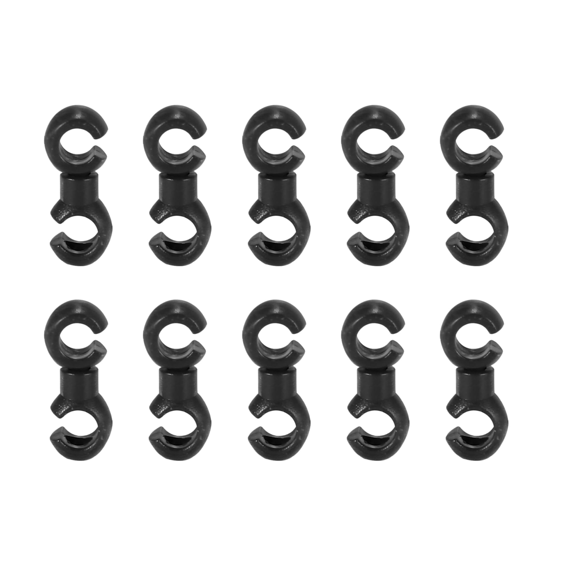 X AUTOHAUX 10pcs Mountain Bike Brake Cable Clip S Style Clamp Plastic Black