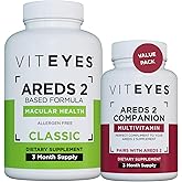 Viteyes AREDS 2 Capsules and Viteyes Multivitamin AREDS 2 Companion, Single Daily Dose Eye Vitamins, 3 Month Supply