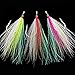 JSHANMEI Bucktail Teasers Fishing Hook Saltwater Fishing Plugs Lures Buck Tail Jig Hooks Rig
