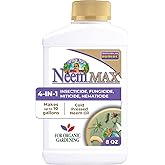 Bonide Captain Jack's Neem Max, 8 oz Concentrated Cold Pressed Neem Oil, Multi-Purpose Insecticide, Fungicide, Miticide and Nematicide for Organic Gardening
