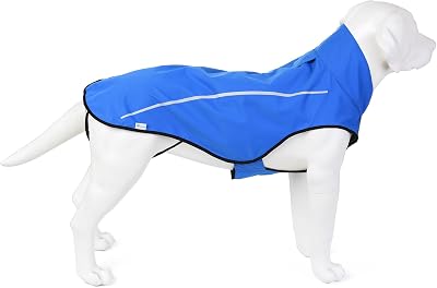 Mile High Life Dog Raincoat Adjustable Waterproof Jacket Reflective Blue XS