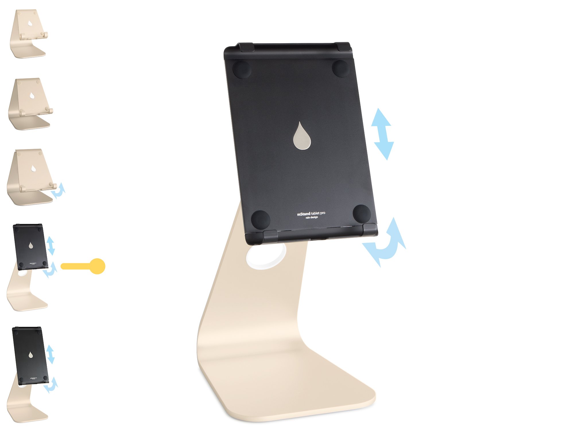Rain Design mStand iPad / iPhone Stand Series - mStand Tabletpro 9.7-10.5" (iPad Pro/Air), Gold — image 1