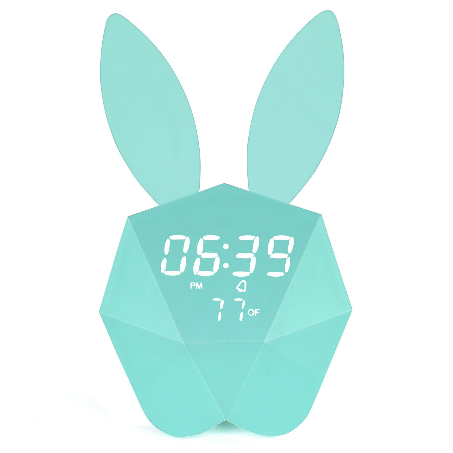 Amazon.com: Bunny Rabbit Alarm Clock LED Night-Light Voice Control Sound  Sensitive Time Temperature Digital Display Strong Magnetic Adsorption  Li-ion ...