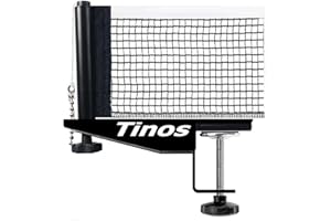 Tinos Professional Table Tennis Net fits 1.8" Maximum Table Thickness | Screw Clamp Ping Pong net & Post Set | Height and Tension adjustments