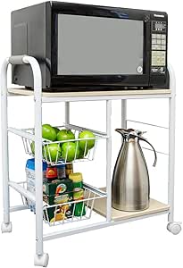 Soporte para Piso de microondas para Hornear, Estante móvil Que Sirve