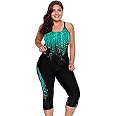 LALAGEN Womens Plus Size Swimsuits 2026 Modest Rash Guard Capris Tankini Bathing Suits Two Piece Bathing Suit Swimwear