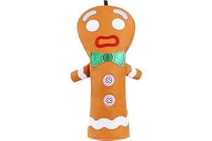 LZFAN Funny Golf Club Head Cover Driver Headcover Fairway Wood Headcover Hybrid Club Head Cover Brown Monster Cookie