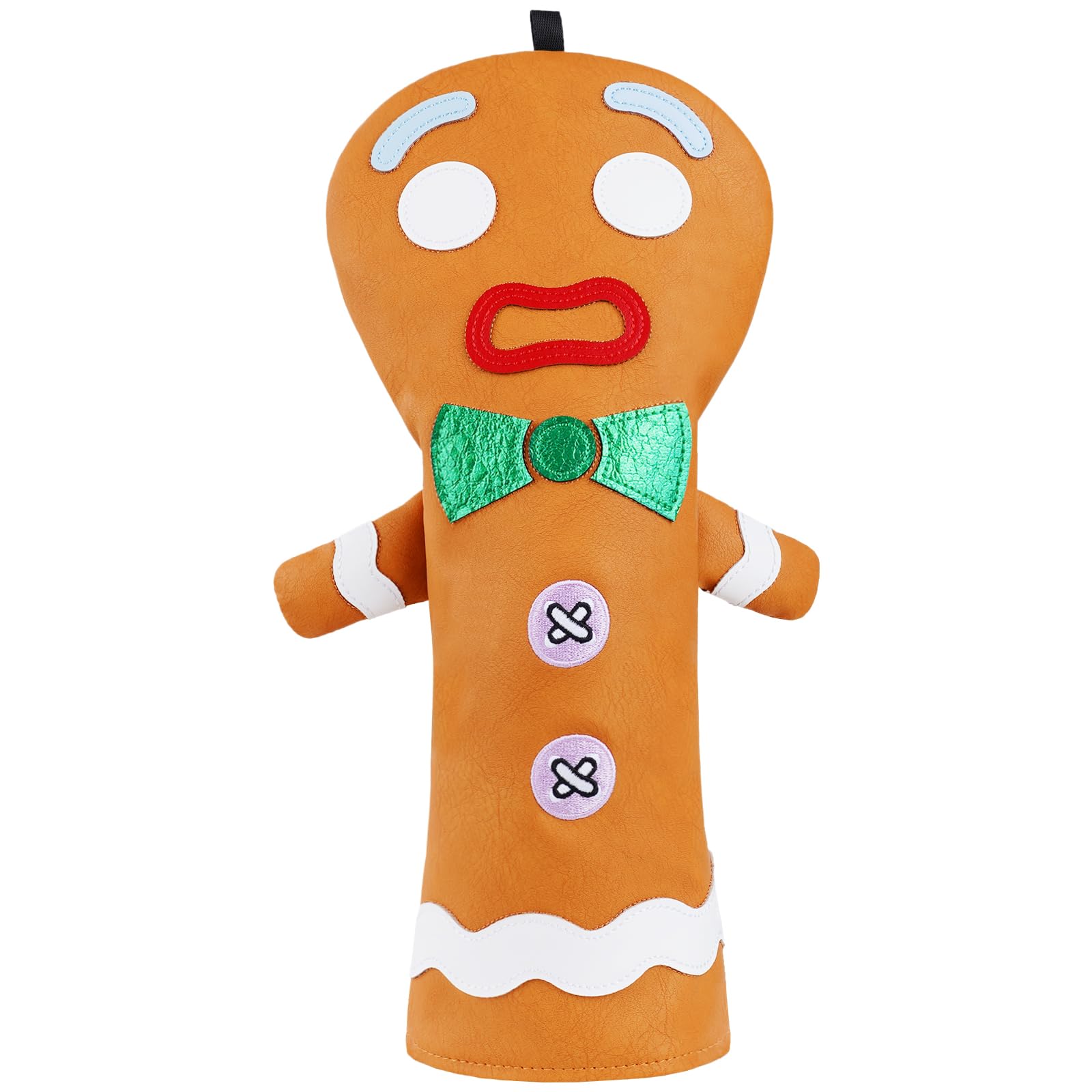 Photo 1 of LZFAN Funny Golf Club Head Cover Driver Headcover Fairway Wood Headcover Hybrid Club Head Cover Brown Monster Cookie