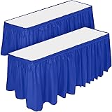 DecorRack 2 Pack Table Skirts, 29 in x 14 ft