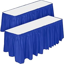 DecorRack 2 Pack Table Skirts, 29 in x 14 ft