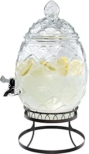 Artland Diamond Glass Beverage Server, 2.5 Gallon