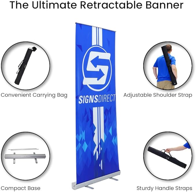 33"x79" (85x200cm) retractable banner stand Office Products