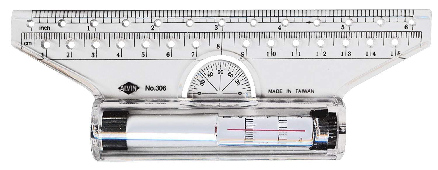Alvin Rolling Parallel Ruler, 6 Inch, Model