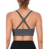 RUNNING GIRL Sports Bras for Women,Seamless Strappy Sports Bra High Support Crisscross Back with Removable Pads