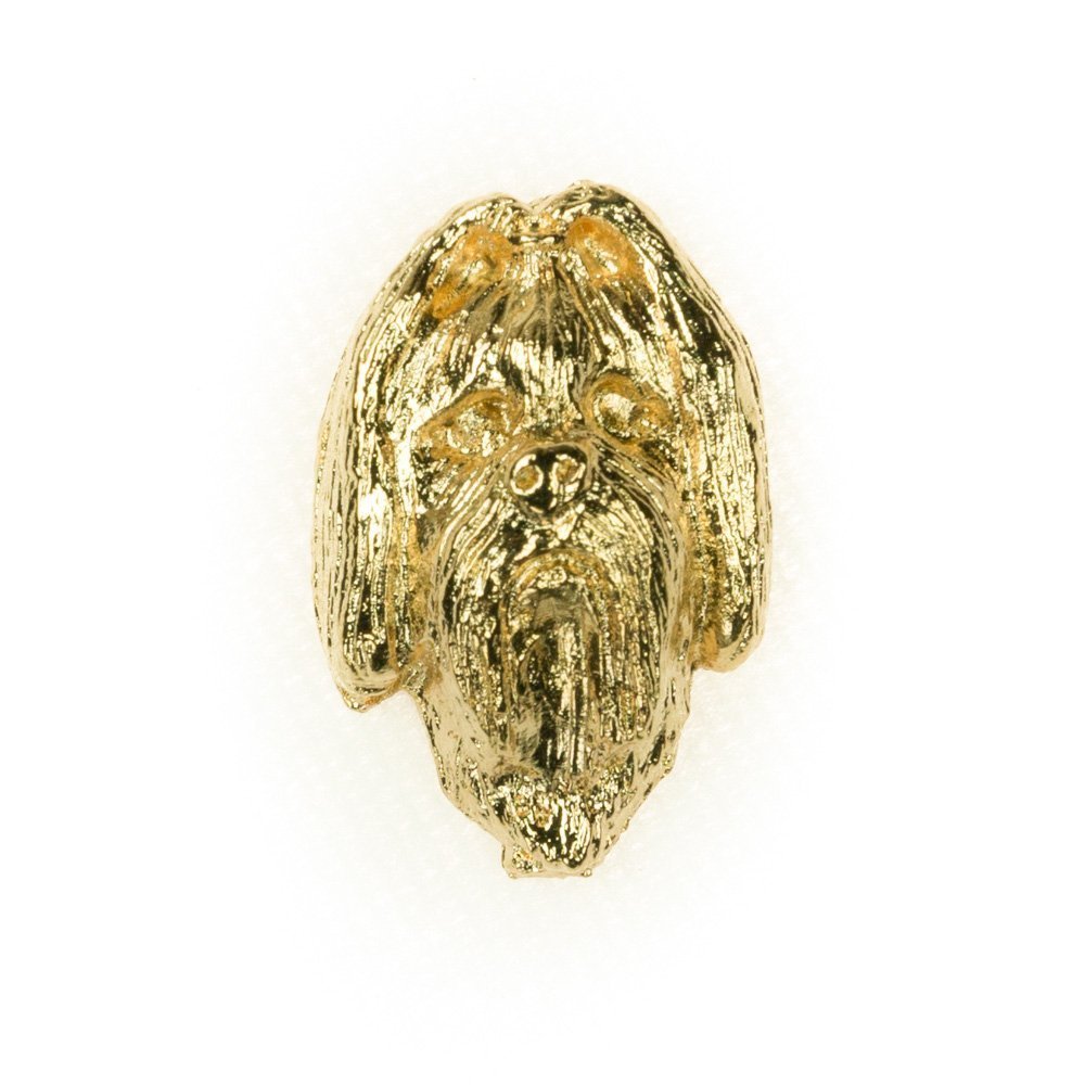 SHIH - TZU Made in U.K Artistic Style Dog Clutch Lapel Pin Collection 22ct Gold Plated