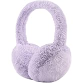 PESAAT Fluffy Ear Muff for Women Plush Earmuffs Kids Winter Earmuffs Girls Boys Cold Weather Ear Warmer