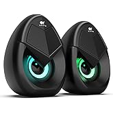OR O R O W Computer Speakers,Mini 10W RGB PC Speakers with Colorful LED, Volume Control - Gaming Speakers for Desktop/Laptop, 3.5mm Aux (S208) (2.0)