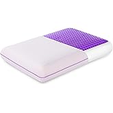 EGOHOME Cooling Gel Memory Foam Pillow - Reversible Cooling Cover, Neck Support for Side, Back and Stomach Sleepers, Removable & Machine Washable, All-Season Comfort, Standard Size, Purple