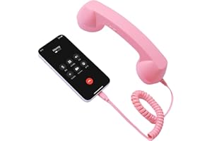 Retro Phone Handset for Cell Phone – Classic Vintage Handset with Comfortable Grip, Compatible with Smartphones, Easy Plug-an