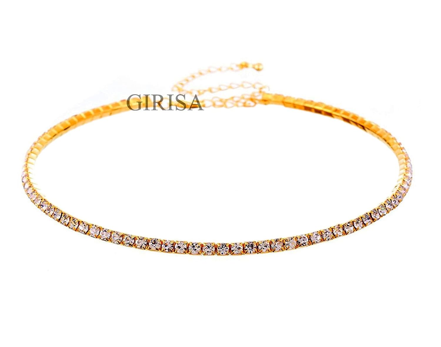 girisa crystal diamante rhinestone necklace wedding party choker for girls and women