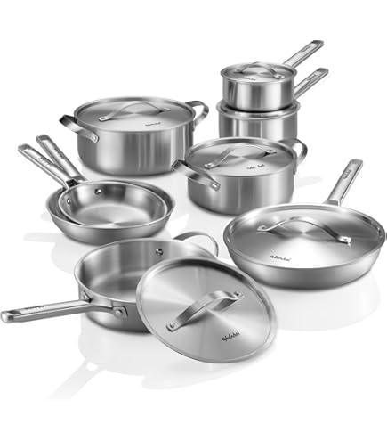 Amazon.com: Lagostina Practical Induction Cookware Set, Grey, 13