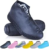 ydfagak Shoe Covers Waterproof Reusable Foldable Not-Slip Rain Shoe Covers with Zipper,Shoe Protectors Overshoes Rain Galoshes for Kids Men and Women
