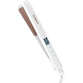 Conair Hair Straightener, Double Ceramic, 1" Extra-Long Plates | Double ceramic hair straightener for all hair types with 5 heat settings to 410&deg;F, 30-second heat up, lightweight