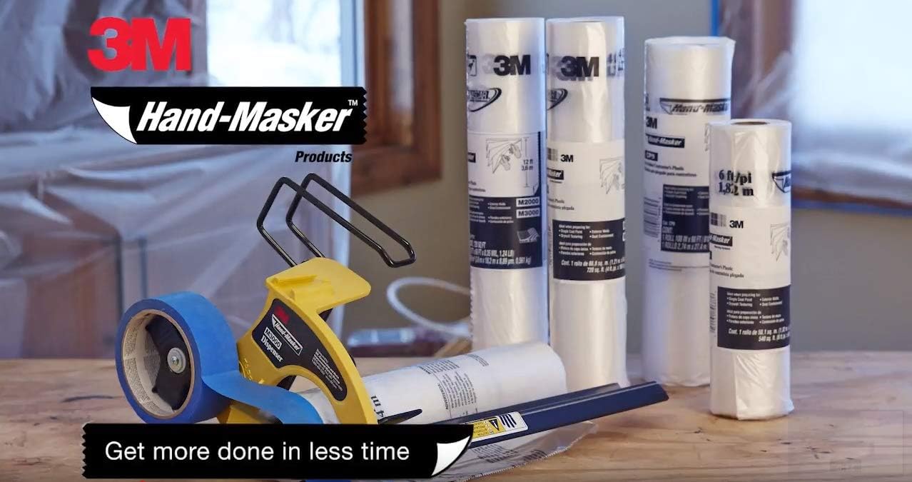 3M Hand-Masker Pre-Assembled Masking Film and Tape Kit - Tape Applicators - 