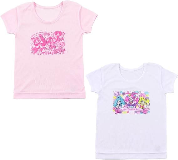 Amazon ヒーリングっどプリキュア 半袖シャツ 3分袖スリーマ フライス 2枚組 1cm アソート インナーシャツ 通販