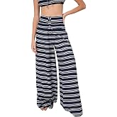 WEWOREWHAT Women's Button Front Palazzo Pant